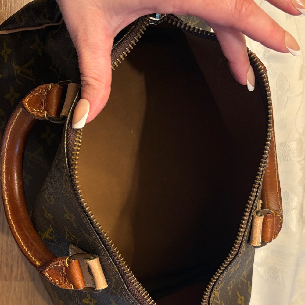 Louis Vuitton Monogram Canvas Top-Handle Satchel - Brown/Gold - Picture 5 of 7